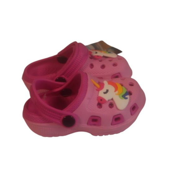Coastal kick toddler two tone  Pink Fuchsia Crogs Size 8  Baby Infant - Picture 12 of 16